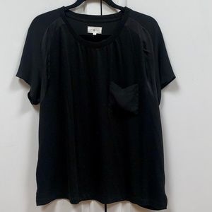 "Lou & Grey" Black Pocket T